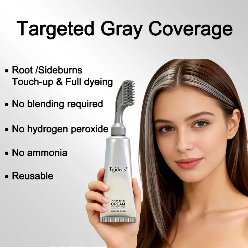Portable Hair Dye Comb Cream | Full Gray Coverage Hyaluronic Acid - Image 4