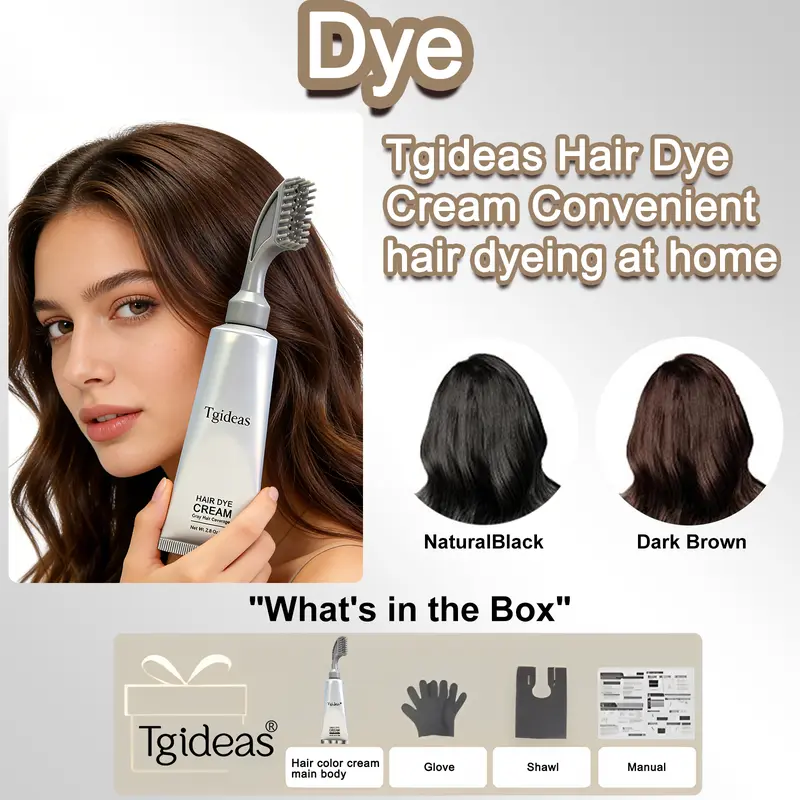 Portable Hair Dye Comb Cream | Full Gray Coverage Hyaluronic Acid - Image 5